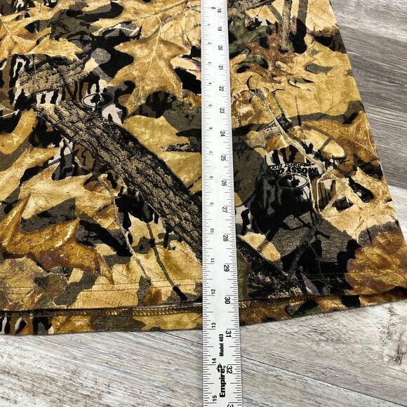 Vintage Jerzees Mossy Oak Forest Floor Camo Tan Green XL Hunting Outdoor Shirt - Picture 7 of 9